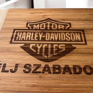 Bambusz Vágódeszka Harley Davidson - otthon & életmód - konyhafelszerelés, tálalás - sütés, főzés - vágódeszka - Meska.hu