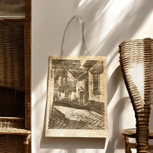 Fali Dekoráció Sétáló utca, Otthon & Életmód, Dekoráció, Kép & Falikép, Táblakép, Famegmunkálás, Gravírozás, pirográfia, MESKA