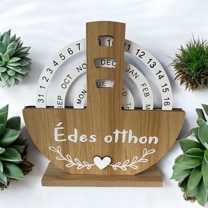 Öröknaptár Édes Otthon, Otthon & Életmód, Dekoráció, Fali és függő dekoráció, Falinaptár & Öröknaptár, Famegmunkálás, Gravírozás, pirográfia, MESKA