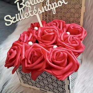 Szülőköszöntő fa ládikó, Esküvő, Emlék & Ajándék, Szülőköszöntő ajándék, Famegmunkálás, Gravírozás, pirográfia, MESKA