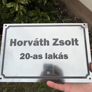 Egyedi névtáblák, parkolótáblák, információs táblák - otthon & életmód - ház & kert - névtábla - Meska.hu