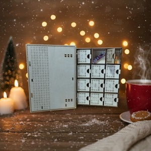 Fa adventi naptár könyv, Karácsony, Adventi díszek, Adventi naptár, Gravírozás, pirográfia, MESKA