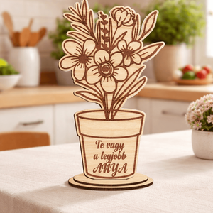 fa virágcsokor cserépben - Te vagy a legjobb ANYA - Meska.hu