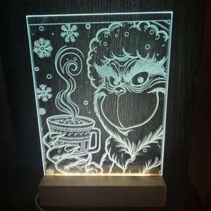 Világító képek, Karácsony, Karácsonyi lakásdekoráció, Ünnepi asztaldekoráció, Gravírozás, pirográfia, MESKA