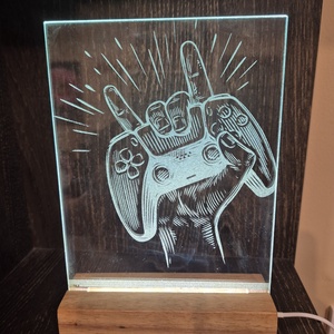 Világító kontroller, Otthon & Életmód, Babaszoba, gyerekszoba, Babaszoba dekoráció, Gravírozás, pirográfia, MESKA