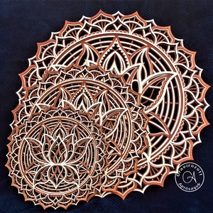 Lótusz mandala 35 cm méretben - otthon & életmód - dekoráció - spiritualitás - mandala - Meska.hu