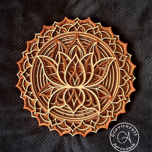 Lótusz mandala 35 cm méretben, Otthon & Életmód, Dekoráció, Spiritualitás, Mandala, Famegmunkálás, MESKA