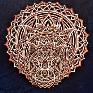 Lótusz mandala 35 cm méretben - otthon & életmód - dekoráció - spiritualitás - mandala - Meska.hu