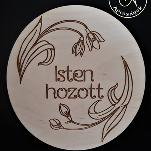 Isten hozott tábla - hóvirág - Meska.hu