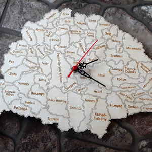 Óra - Nagy-Magyarország, Otthon & Életmód, Dekoráció, Fali és függő dekoráció, Falióra & óra, Famegmunkálás, Gravírozás, pirográfia, MESKA