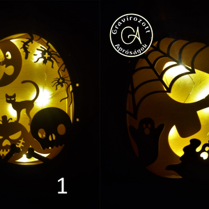 Halloween tök dekoráció - otthon & életmód - dekoráció - halloween - halloweeni tök és lámpás - Meska.hu