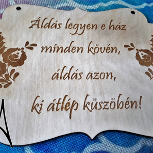 Áldás tábla, Otthon & Életmód, Dekoráció, Táblakép, Kép & Falikép, Famegmunkálás, Gravírozás, pirográfia, MESKA