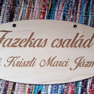 Családi ajtótábla, Otthon & Életmód, Dekoráció, Ajtó- és ablak dekoráció, Ajtótábla, Famegmunkálás, Mindenmás, MESKA