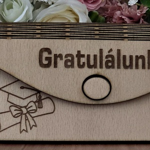 Pénz átadó ballagás, diploma osztó, Otthon & Életmód, Papír, írószer, Ajándékozás kellékei, Pénzátadó doboz, Famegmunkálás, MESKA
