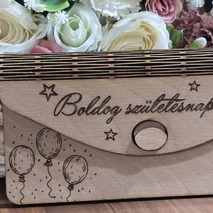 Pénz átadó boldog születésnapot felirattal - Meska.hu