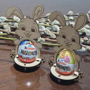 Nyuszis húsvéti köszönőajándék, tojástartó, névre szóló - Meska.hu