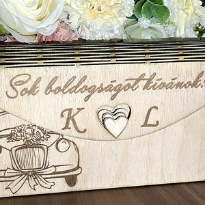 Pénz átadó esküvőre, Esküvő, Emlék & Ajándék, Köszönőajándék, Famegmunkálás, MESKA