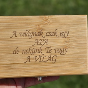 Apák napja: Boros szett apák napjára, Otthon & Életmód, Konyhafelszerelés, tálalás, Italos kellékek, Boros díszdoboz, Gravírozás, pirográfia, MESKA