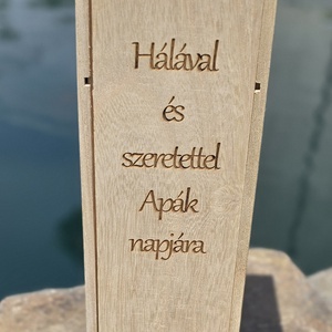 Apák napja: boros doboz, Otthon & Életmód, Konyhafelszerelés, tálalás, Italos kellékek, Boros díszdoboz, Gravírozás, pirográfia, MESKA