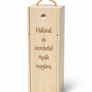 Apák napja: boros doboz, Otthon & Életmód, Konyhafelszerelés, tálalás, Italos kellékek, Boros díszdoboz, Gravírozás, pirográfia, MESKA