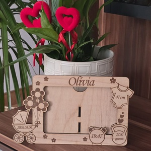Baba fotókeret születési adatokkal - kisfiús vagy kislányos - Meska.hu