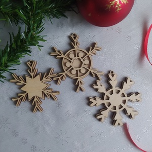 9db-os hópehely karácsonyfadísz szett  - karácsony - karácsonyi lakásdekoráció - karácsonyfadíszek - Meska.hu