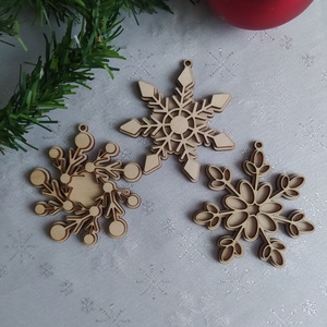 9db-os hópehely karácsonyfadísz szett  - karácsony - karácsonyi lakásdekoráció - karácsonyfadíszek - Meska.hu