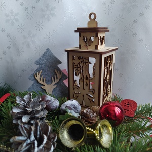 Karácsonyi lámpás mécsestartó  - karácsony - karácsonyi lakásdekoráció - karácsonyi fénydekoráció - Meska.hu