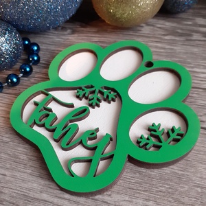 Mancs karácsonyfadísz, Karácsony, Karácsonyi lakásdekoráció, Karácsonyfadíszek, Gravírozás, pirográfia, MESKA