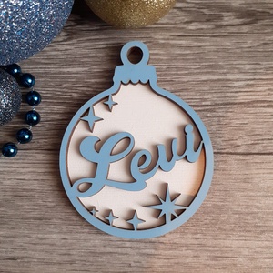 Színes, neves karácsonyfadísz - Meska.hu