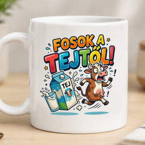 f.sok a tejtől vicces  bögre, Otthon & Életmód, Konyhafelszerelés, tálalás, Tálalás, Bögre & Csésze, Fotó, grafika, rajz, illusztráció, Kerámia, **"Fosok a tejtől" vicces bögre – humoros ajándék**

Ha szereted a szókimondó humort, akkor ez a **..., MESKA