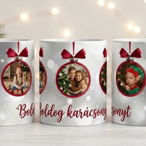 Személyre szabható karácsonyi bögre � Saját fotókkal - Meska.hu
