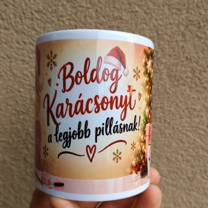 Karácsonyi kerámiabögre szempilla-építőknek / pillásoknak � Boldog Karácsonyt a legjobb pillásnak - otthon & életmód - konyhafelszerelés, tálalás - tálalás - bögre & csésze - Meska.hu