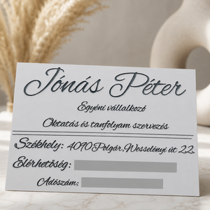 Egyedi cégtábla, névtábla vállalkozásoknak � 20�30 cm - otthon & életmód - dekoráció - kép & falikép - plakát - Meska.hu