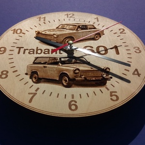 Trabant 601 mintás falióra. Limuzin, kombi óra, egy számlapon. Régi veteránosnak egyedi ajándék valentin napra farsangra - otthon & életmód - dekoráció - fali és függő dekoráció - falióra & óra - Meska.hu