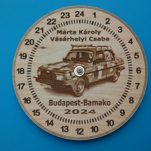 Budapest-Bamakó 2024. Wartburg 353 mintás falióra. 24 órás számlappal. (Márta Károly, Vásárhalyi Csaba) - otthon & életmód - dekoráció - fali és függő dekoráció - falióra & óra - Meska.hu
