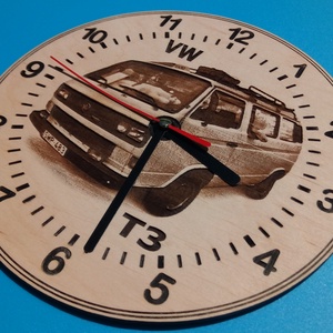 Volkswagen / VW T3 mintás falióra. Volkswagenes, WVs óra. (Kocka lámpás.) - otthon & életmód - dekoráció - fali és függő dekoráció - falióra & óra - Meska.hu