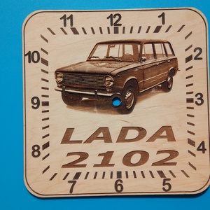 LADA 2102 mintás falióra. Ladás óra. (Négyszögletes számlappal.) - otthon & életmód - dekoráció - fali és függő dekoráció - falióra & óra - Meska.hu