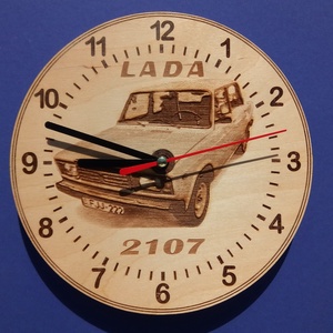 LADA 2107 mintás falióra. Ladás óra., Otthon & Életmód, Dekoráció, Fali és függő dekoráció, Falióra & óra, Gravírozás, pirográfia, MESKA