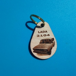 LADA 2104 mintás kulcstartó. Ladás függő. (2), Táska & Tok, Kulcstartó & Táskadísz, Kulcstartó, Gravírozás, pirográfia, MESKA