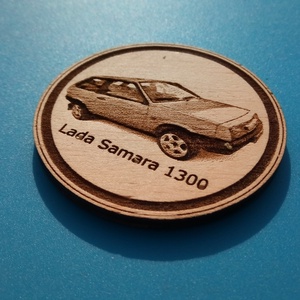 Lada Samara mintás hűtőmágnes. Ladás, Samarás gravírozás. - otthon & életmód - konyhafelszerelés, tálalás - konyhai dekoráció - hűtőmágnes - Meska.hu