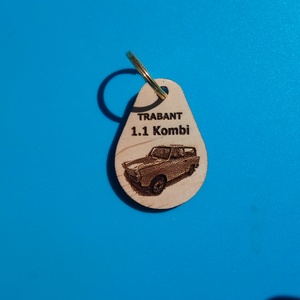 Kulcstartó, Trabant 601 és 1.1 , Limuzin és Kombi mintával.  - táska & tok - kulcstartó & táskadísz - kulcstartó - Meska.hu