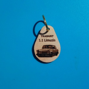 Kulcstartó, Trabant 601 és 1.1 , Limuzin és Kombi mintával.  - táska & tok - kulcstartó & táskadísz - kulcstartó - Meska.hu