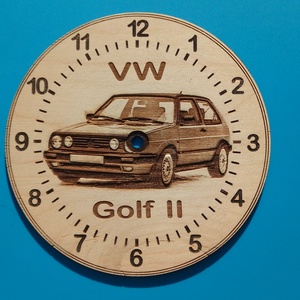 VW, VolksWagen Golf II ( 2 )mintás falióra. Golfos, vws, volkswagenes képpel. - otthon & életmód - dekoráció - fali és függő dekoráció - falióra & óra - Meska.hu