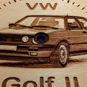 VW, VolksWagen Golf II ( 2 )mintás falióra. Golfos, vws, volkswagenes képpel. - otthon & életmód - dekoráció - fali és függő dekoráció - falióra & óra - Meska.hu