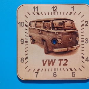 VW, VolksWagen T2 mintás falióra. Vws, volkswagenes képpel. - otthon & életmód - dekoráció - fali és függő dekoráció - falióra & óra - Meska.hu