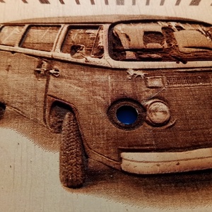VW, VolksWagen T2 mintás falióra. Vws, volkswagenes képpel. - otthon & életmód - dekoráció - fali és függő dekoráció - falióra & óra - Meska.hu