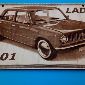 LADA 2101 falikép. Ladás gravírozás. Zsiguli kép. - otthon & életmód - dekoráció - kép & falikép - fából készült kép - Meska.hu