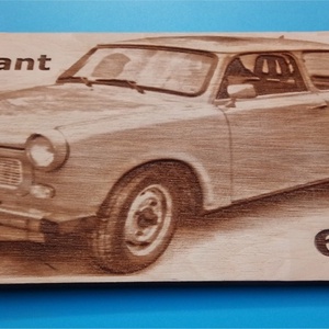 Trabant 601 mintás falikép. Autó - otthon & életmód - dekoráció - fali és függő dekoráció - függődísz - Meska.hu