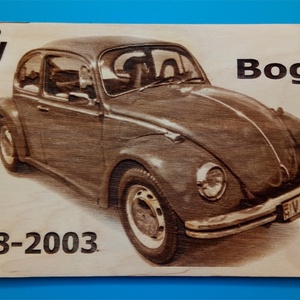 VW bogár mintás falikép. Autó, Otthon & Életmód, Dekoráció, Fali és függő dekoráció, Függődísz, Gravírozás, pirográfia, MESKA